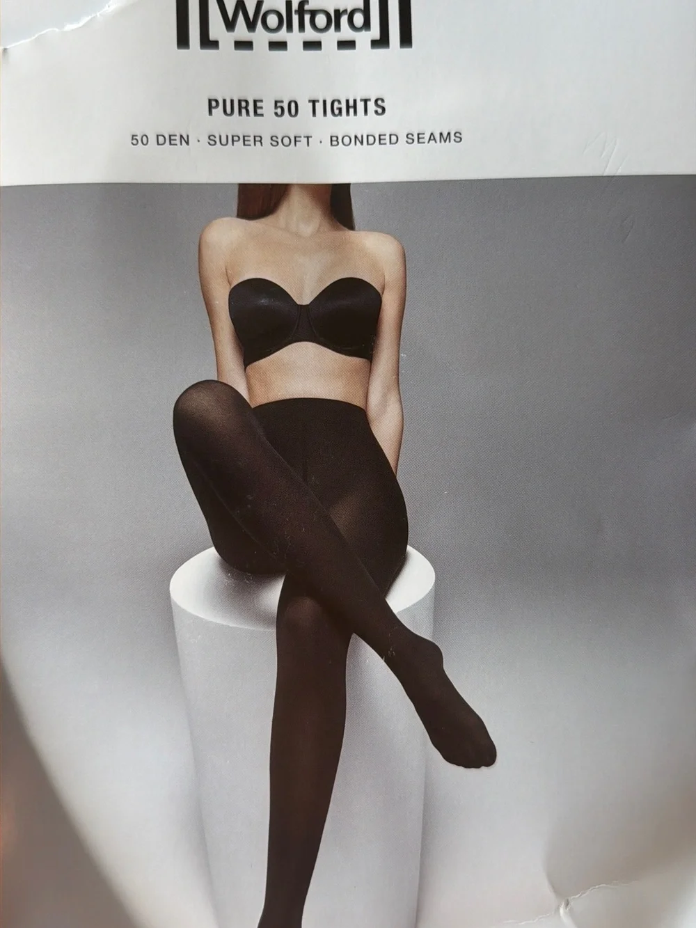Wolford Pure 50 Tights in Black - Women's Hosiery| Large